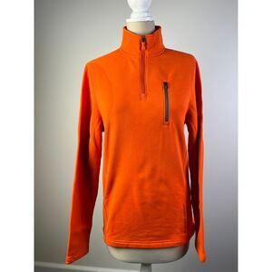 Under Armour Orange Athletic Pullover‎ Zip Fleece Active Sportswear Pullover S/P